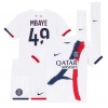 Camiseta Paris Saint-Germain Ibrahim Mbaye #49 Segunda Equipación Replica 2025-26 para niños mangas cortas (+ Pantalones cortos)
